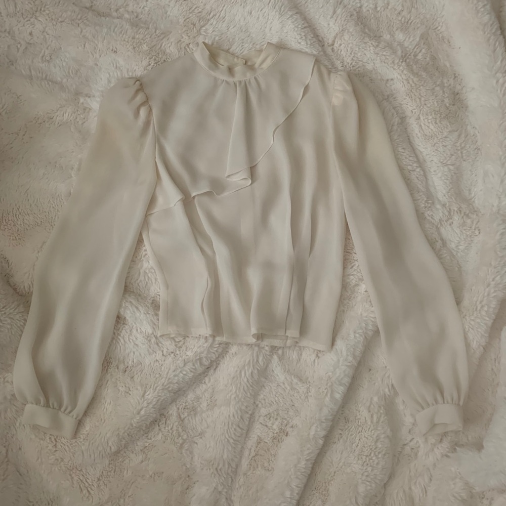 White Flowy Blouse